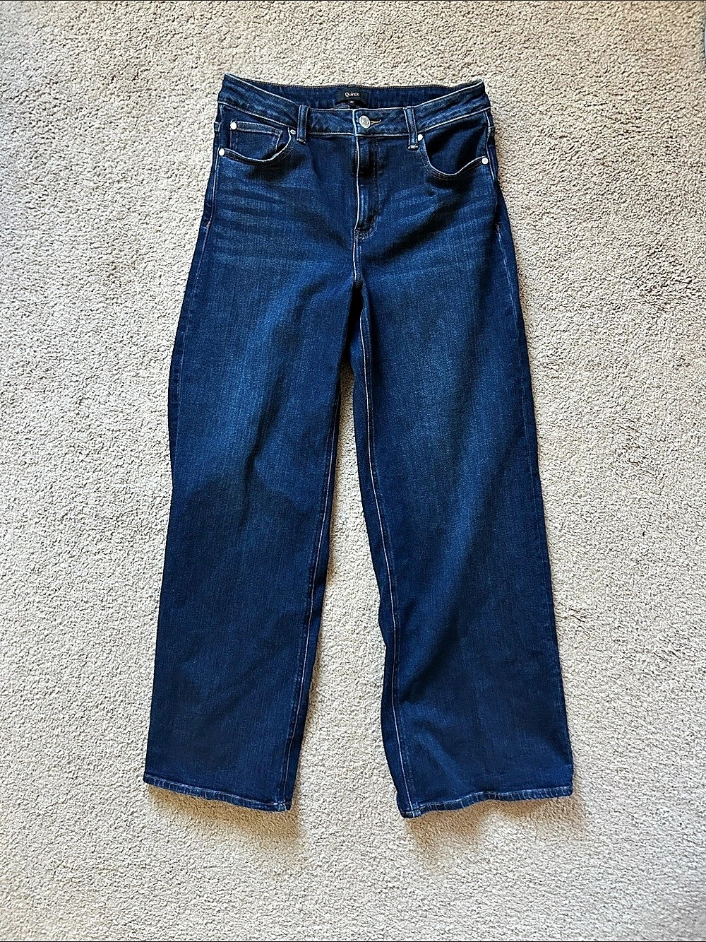 Quince Organic Cotton 5-Pocket Jean Straight Leg Jeans in Blue size  31